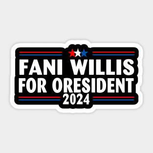 Fani WIllis For President 2024 Sticker